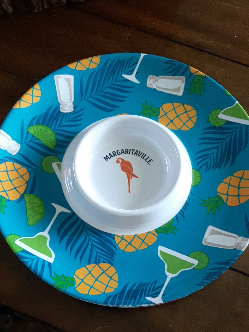 Margaritaville Teal Pineapple & Lime Chip and Dip Platter, new 🌴